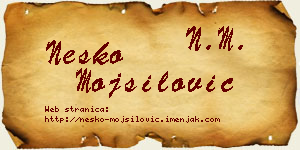 Neško Mojsilović vizit kartica